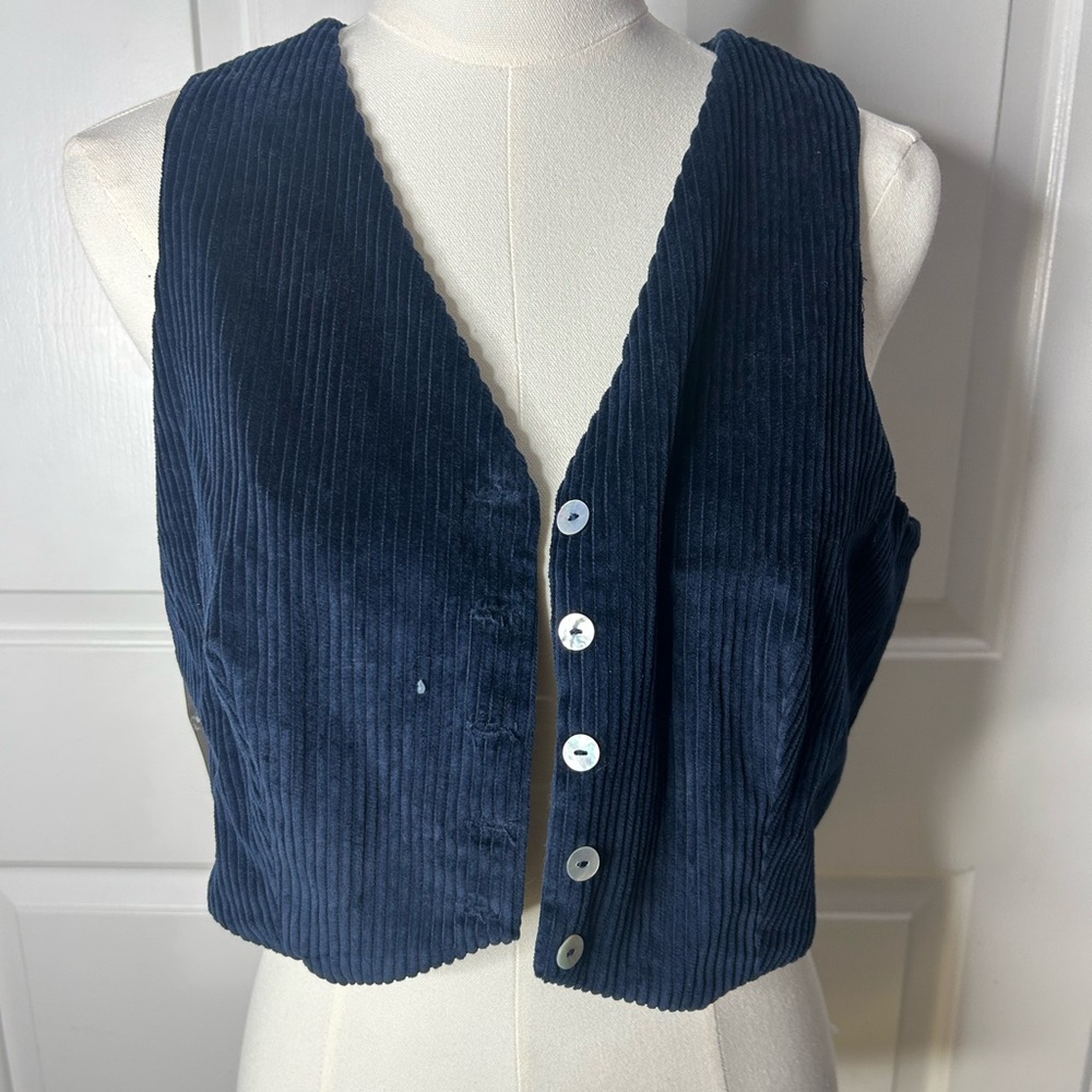 Madewell Donni Corduroy Crop Vest (size M/runs small) - Picture 5 of 9